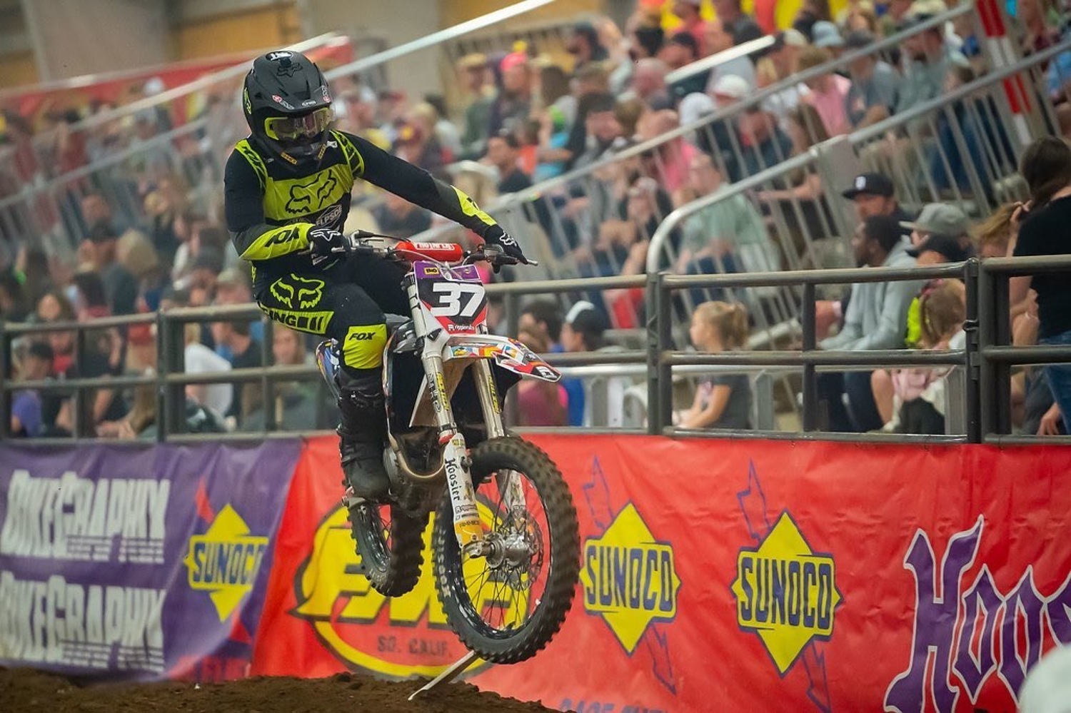 Professional Motocross Racer Jumping