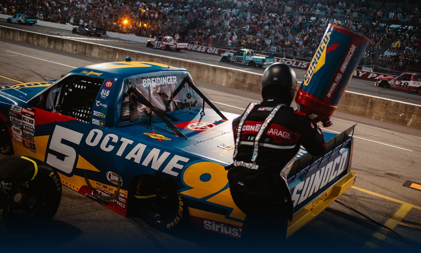 Race Truck Filling Up at Pit